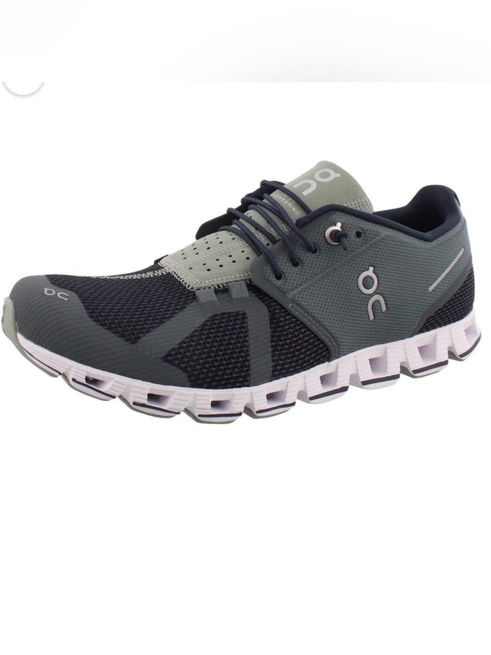 On Running Cloud Men's Athletic Shoes in Lead and Black